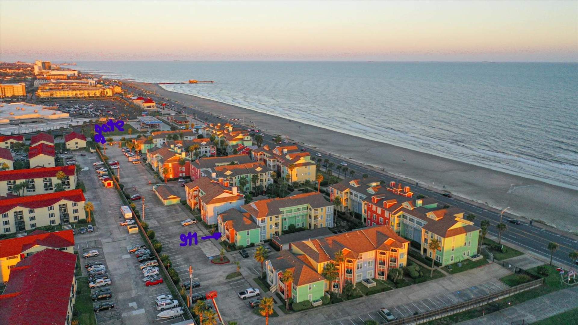 The Dawn on Galveston Beach