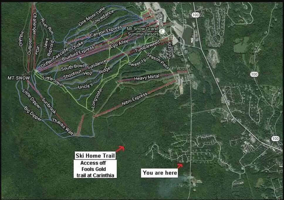 MT SNOW SKI BACK TRAIL FREE SHUTTLE Green Mountain Den photo 4